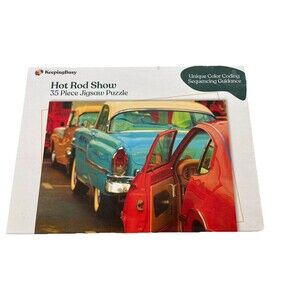 Keeping Busy Dementia Puzzle For Seniors. Hot Rod Show 35 Pieces Color Coded